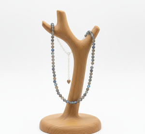 Femmes 18 pouces argent 925 collier de mode à la mode conception nouée à la main guérison Labradorite pierre perles pierre naturelle d'eau douce - Product Image 1