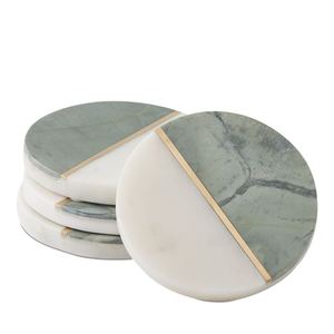 Kitchenware Drinks <b>Black</b> White Square Shape Wedding Favor Natural Stone Marble <b>Coasters</b> for Coffee or Tea Cupmats - Product Image 4