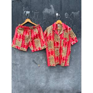 ชุดชุดนอนสั้นพิมพ์ลายเสืออินเดียงานปาร์ตี้สำหรับผู้หญิงสั่งขั้นต่ำ2ชิ้น - Product Image 4