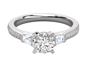 Bague de fiançailles et de mariage pour femme en or rose 14 carats avec diamant de laboratoire certifié IGI, sertie classique à griffes - Product Image 5