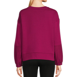 Sudadera de algodón de cuello redondo polar para mujer con logotipo personalizado, suéter suave suelto de peso pesado, sudaderas coreanas de manga larga - Product Image 3