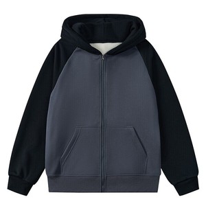 Sudadera con Capucha para Hombre, 100% Algodón, con Cierre, 370gsm, Talla Grande, Transpirable, Sin Forro, Informal, para Otoño - Product Image 3