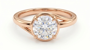 Anillo de Compromiso de Diamantes de Corte Brillante Redondo para Mujer, Estilo Clásico, Diamantes Cultivados en Laboratorio - Product Image 5