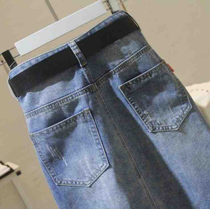 Jupe en jean pour femme, design classique à cinq poches, finition lisse et coutures solides, jupe en jean pour femme - Product Image 6