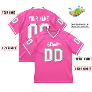 Uniforme de Fútbol Americano Personalizado al por Mayor, Camiseta de Manga Corta de Verano, Unisex, Transpirable, de Secado Rápido, 100% Poliéster - Product Image 4