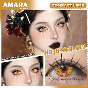 Lenti a Contatto Colorate Amara, 2 Pezzi, Blu e Giallo, 38% Acqua, Lenti Annuali per Cosplay - Product Image 4