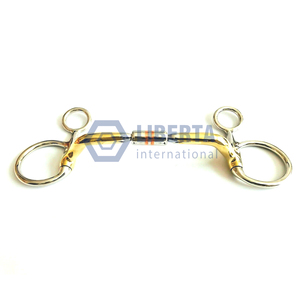 Baucher colgante mejilla barril de cobre filete broca de Caballo alemán plata equina Acero inoxidable reutilizable para uso de animales grandes Liberta - Product Image 3