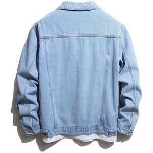 Veste en jean pour homme délavée, logo personnalisable sur le devant, haute qualité, décontractée pour l'hiver, respirante, coupe-vent, prix raisonnable - Product Image 3