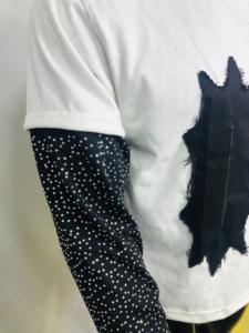 Camiseta personalizada con diamantes de imitación Vintage para hombre 100% algodón de alta calidad estilo cuadrado desgastado doble capa de manga larga - Product Image 4