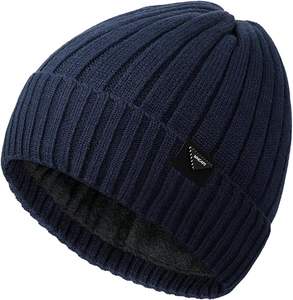 Bonnets unis chauds de ski, bonnets de mode avec cache-oreilles, bonnets unisexes en tricot d'hiver pour hommes, bonnets en tricot pour hommes et femmes - Product Image 1