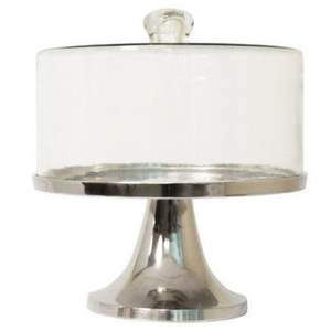 Support à gâteau rond en métal argenté de luxe, présentoir à cupcakes en acier inoxydable, plateau professionnel pour desserts de mariage et d'événements - Product Image 4