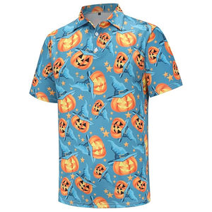 Camiseta de Golf Transpirable para Hombre, Secado Rápido, Estampado Completo, Algodón/Poliéster, Color Personalizado, Logotipo, Manga Corta, Divertida, al por Mayor - Product Image 1