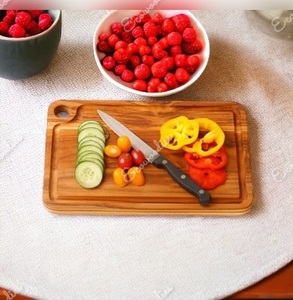 High Quality Custom Bamboo <b>Chopper</b> Board Cheese Fruit Bread Wooden Kitchen Cutting Small Board Plain Chopping Board with Handles - Product Image 1