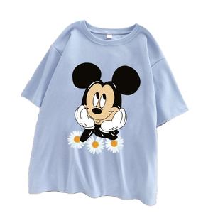 Camiseta Estampada Exclusiva para Mujer, Manga Corta, Algodón, Ropa Casual, Venta al por Mayor, OEM, Calidad de Exportación, Diseño Gráfico Personalizado - Product Image 5