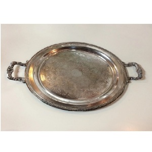 Nueva llegada bandeja de acero inoxidable para servir comida de forma redonda recubierta de oro para té café frutas pastel y jugo para dormitorio comedor hogar - Product Image 4