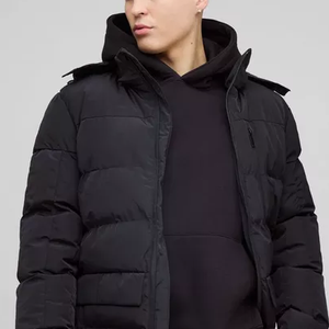 Chaqueta de Invierno Acolchada para Hombre, Estilo Holgado, Personalizada OEM, Cuello Alto de Lona, Impermeable, Gruesa y Cálida de Alta Calidad - Product Image 3