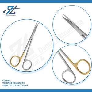 Ciseaux chirurgicaux Iris Super Cut incurvés en acier inoxydable manuel 115 mm/11,5 cm Fabricant Pakistan - Product Image 4