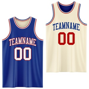 Directamente de la marca Engro Sports Custom Reversible Royal White-Red Sublimación de doble cara Traje de baloncesto Jersey - Product Image 1