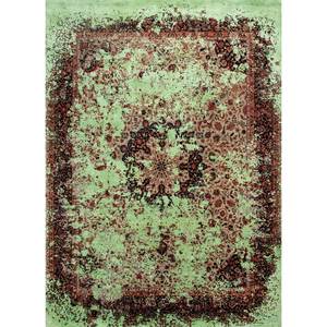 พรมขนสัตว์และไหมทอมือลายเมดัลเลียนสีเบจและสีน้ำตาลสไตล์คลาสสิกจากฟาร์อีสต์ สำหรับห้องโถงบ้านหรือห้องวัยรุ่น-รุ่น SKRT-814 - Product Image 1