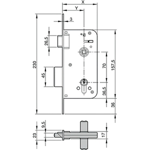 กุญแจ Yale 700-hl/80x50 - Product Image 4