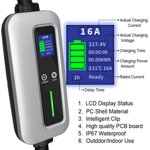 Nouvelle station de recharge portable pour véhicules électriques de type 2 <span class=keywords><strong>Schucko</strong></span> 7 kW AC 16 A avec câble de 5 m - Product Image 6