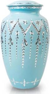 Urnes funéraires modernes faites à la main en céramique naturelle de style américain pour cendres masculines et féminines - Prix de gros pour commémoration et inhumation - Product Image 5