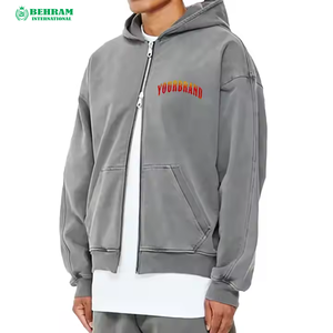 Sweat-shirts à capuche personnalisés en gros, style streetwear, en polaire épaisse 100% coton, séchage rapide et respirant - Product Image 4