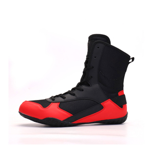 Botas deportivas de cuero personalizadas de alta calidad Zapatos de boxeo profesionales de nuevo diseño de alta calidad a la venta - Product Image 4