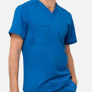 ชุดยูนิฟอร์มผ้าแคนวาสสำหรับพยาบาลและแพทย์ ใส่สบาย ยืดหยุ่น ระบายอากาศดี คอวี แขนสั้น กางเกงจ็อกเกอร์ - Product Image 6