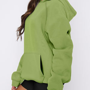 Pull-over tricoté personnalisé pour femme avec logo sur le devant, col rond oversize, anti-boulochage, respirant, vente en gros, vêtements de sport, hiver - Product Image 2