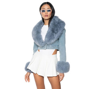 Otoño Invierno ropa de trabajo chaqueta teñida solapa botón decoración algodón relleno-Nuevo lavado empalme contraste Color diseño cremallera - Product Image 1