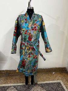 Collection de kimono imprimé bloc de main fantaisie filles portent des chiffons sur la bonne année articles faits à la main pour les femmes - Product Image 3