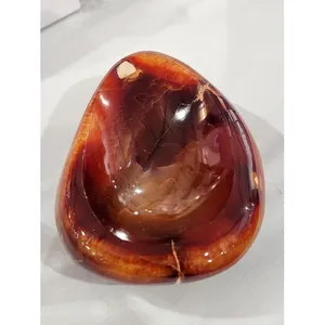 Bol en cornaline fait main : un mélange unique de beauté, de spiritualité et de fonctionnalité. Reiki/Chakra/Énergie/Thérapie. Décoration intérieure. - Product Image 1