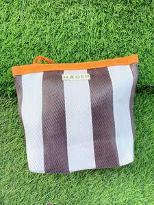 Pochettes de toilette cosmétiques à fermeture éclair réutilisables en nylon recyclé écologique Pochettes artisanales indiennes à rayures personnalisées - Product Image 3