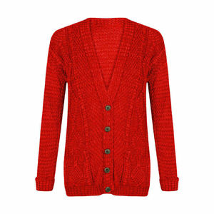 High Quality Custom Made Women's V-neck <b>Cardigan</b> <b>Sweaters</b> Breathable Anti-Wrinkle Button Front Wool Casual Long Sleeve <b>Sweater</b> - Product Image 4