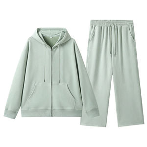 Conjunto de chándal de 2 piezas con cremallera para mujer, chándal informal a la moda, personalizado y de la mejor calidad al por mayor - Product Image 3