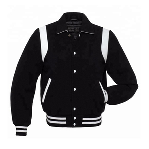 2025 Turn Down Latest Custom <b>Jacket</b> With Soft Sheep Leather Shoulders Panels Sports <b>Baseball</b> <b>Jacket</b> <b>Men</b> Letterman - Product Image 3