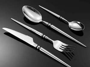 Juego de cubiertos de acero inoxidable de 5 con pulido mate para cocina y hogar Juegos de Cubiertos de utensilios de cocina de alta calidad - Product Image 6