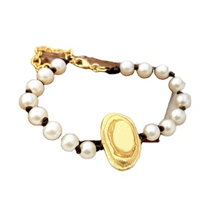 สร้อยข้อมือแฟชั่นหลากสีที่ทันสมัยทำด้วยมือกำไลทองเหลืองชุบทองน่ารักล่าสุดสไตล์ดีไซน์เนอร์ - Product Image 2