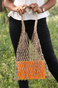 Bolsos de Yute para Mujer, Diseño 2026, Bolso Bandolera de Yute Genuino, Estilo Serpiente, Color Azul, Hecho a Mano, Personalizable - Product Image 6