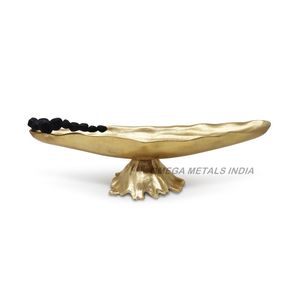 ฐานรองทำจากโลหะสีทองแบบยาวพื้นผิวหรูหราตกแต่งมีสไตล์แกนกลางสำหรับห้องครัวในบ้านและห้องรับประทานอาหาร - Product Image 1