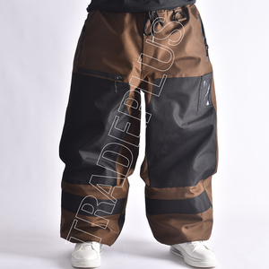 OEM personalizado 100% poliéster ropa de esquí holgado invierno snowboard pantalones cremallera estilo Hip Hop ajuste suelto a prueba de viento de talla grande - Product Image 5