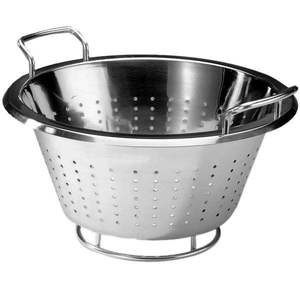 Stainless Steel Colander European Design Eco-Friendly Durable Construction Resists Bending Heavy <b>Pasta</b> Vegetable Washing - Product Image 5