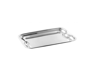 Merveilleux plateau de vaisselle de table de conception exclusive en acier inoxydable de qualité avec poignées plateau pour hôtel vaisselle plateau de décoration de table - Product Image 3