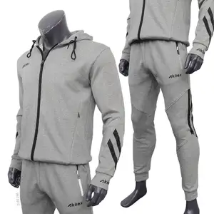 Custom Training Sweatsuits Zwarte Tweedelige Sportkleding Trainingspak Kleding Nikeouds Sport Mannen Jogger Trainingspakken Outfit Set