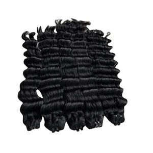 Cheveux vierges ondulés bouclés 100% cheveux humains Extensions de cheveux Super double trame Pointe plate Ruban à clipser Prix de gros - Product Image 4