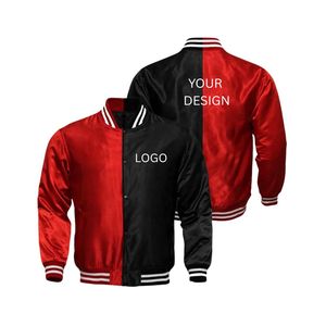 Veste bomber universitaire personnalisée pour homme, décontractée, chauffante, avec col montant et logo sur le devant - Product Image 1