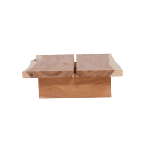 Mesa de Centro de Estilo Minimalista de Doble Panel en Madera de Suar Maciza con Veteado Intenso y Belleza Natural para Muebles de Jardín - Product Image 3