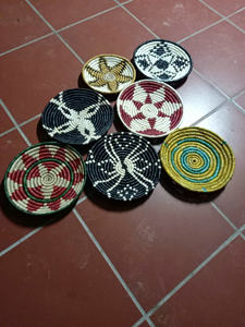 Assiette murale tissée en jonc de mer Plateau rond en rotin fabriqué à la main Panier Boho pour affichage à la maison, décoration murale de café ou idées cadeaux - Product Image 5