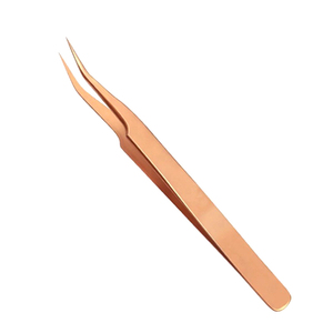 Pince à épiler d'extension de cils en acier inoxydable Offre Spéciale Pince à épiler durable pour soins de beauté incurvée - Product Image 1
